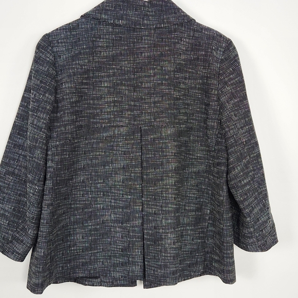 Rafaella Women's Size 12P Black & White Career Business Back Pleat Jacket - Picture 8 of 9